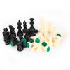 Plastic Chessmen Set International Chess Game Complete Chessmen Set Black&White
