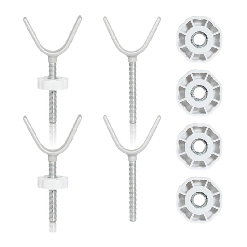 

A95I-M10(10Mm) Threaded For Pressure Mounting 4-Pack Baby Gate Banister Adapter Y Spindle Rods For Pet Safety Gates сірий