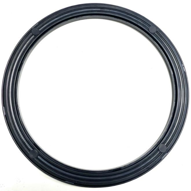 Glass and Marble Rotating Dining Table with Wooden Base