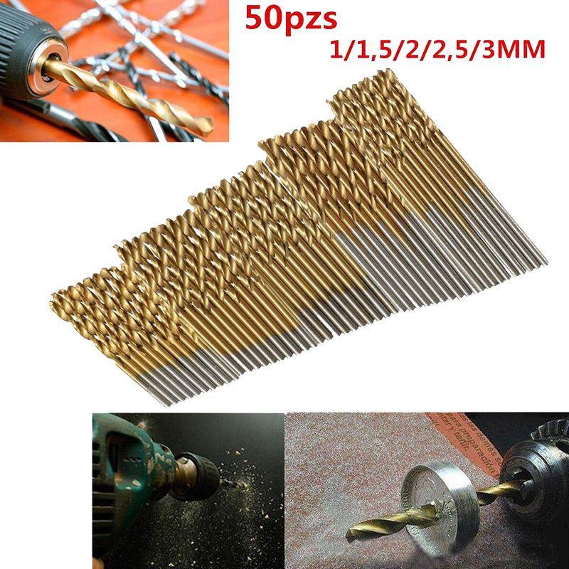 High Durability 50pcs Titanium Coated Hss High Speed Steel Drill Bit Set For Versatile Applications