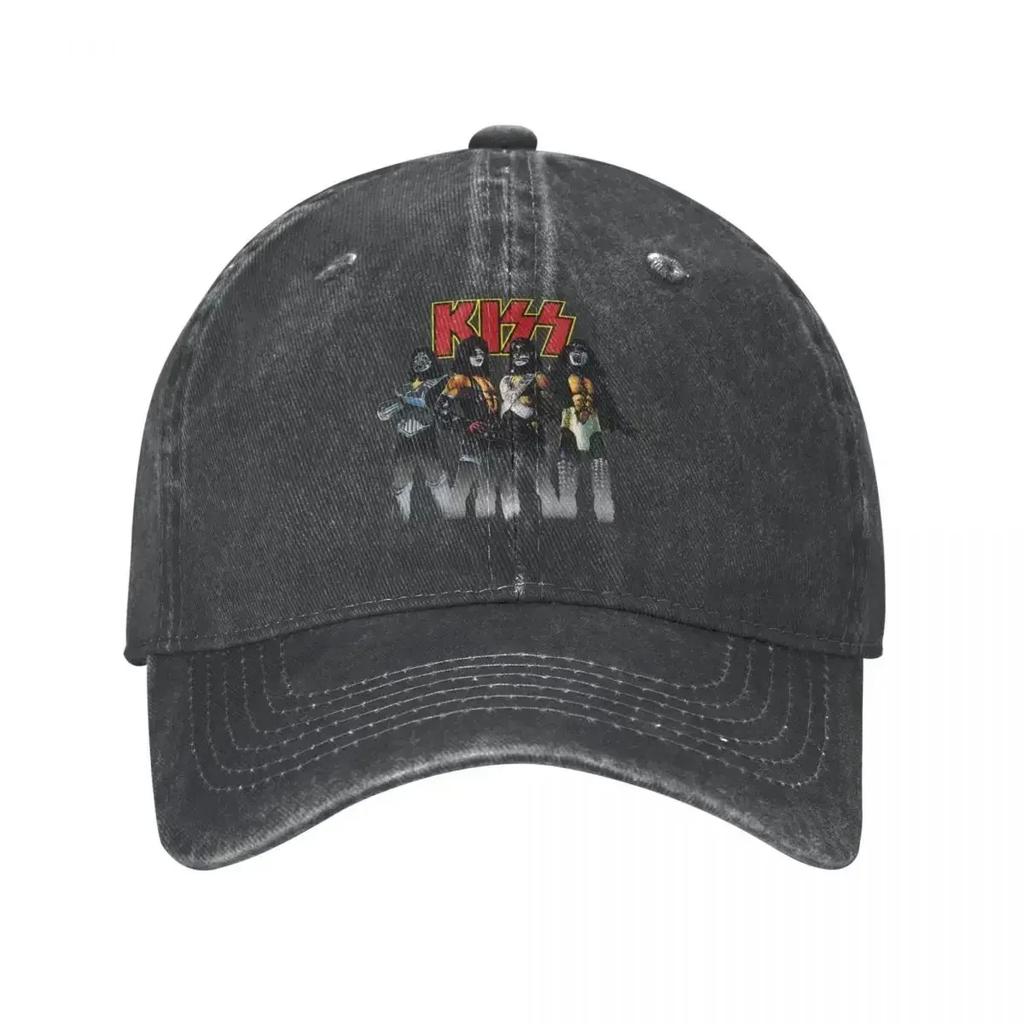 Kuss Throwback Pose Männer Frauen Baseballkappen Rock Marke Used Gewaschene Hüte Kappe Retro Outdoor Workouts Geschenk Snapback Hut