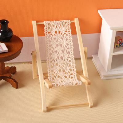 Mobilier pentru casă de păpuși Simulare înaltă Casă de păpuși Artizanat Casă de păpuși Plajă Scaun din lemn Accesorii pentru casă de păpuși