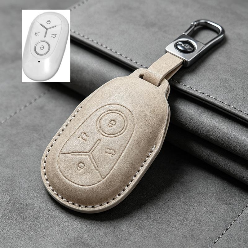 Car Key Case Cover Fob For Geely Geome Galaxy Light Star Wishes Exploration Youth Version Pu Leather Shell Accessories