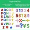 64Pcs Sparkling Foam Stickers Alphabet Stickers Colourful Number Stickers Capital Letters Symbols For Decoration Diy Art Scrapbook