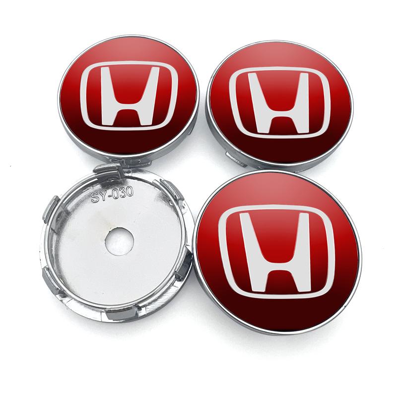 4pcs 56mm/60mm Car Wheel Center Hub Center Sticker Cap Rim Hub Dustproof Cover Emblemem for Honda Mugen Power Honda Civic Accord CRV Hrv Jazz