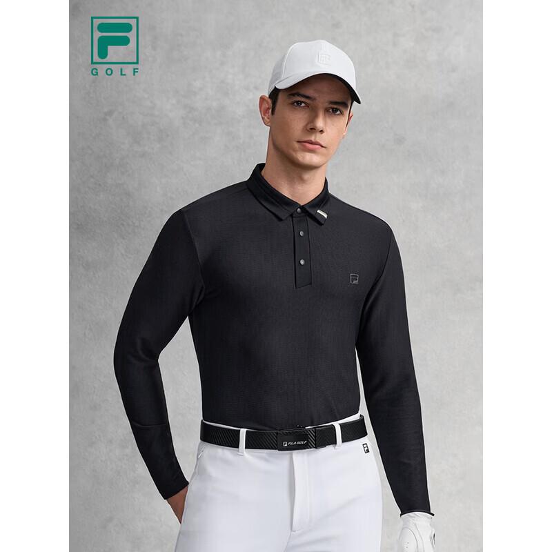 FILA Men s 2026 Spring Knit Long-Sleeve Golf Polo Shirt L