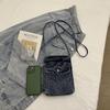Torebka Damska Jeansowa Vintage Torba na Ramię Mała Torebka na Telefon Komórkowy