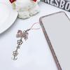 Trendy Bowknot Charm Stylish Keychain Fringe Chain Durable Phone Lanyard Long Lasting Phone Jewelry Suitable for Phone