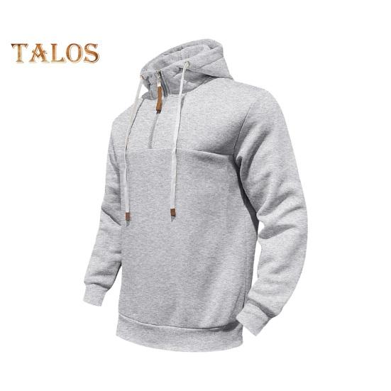 

Мужская зимняя толстовка с капюшоном на молнии с полуоткрытым воротником-стойкой, однотонный свободный свитер, спортивный топ с эластичными манжетами, сохраняющий тепло, повседневная одежда S светло-серый