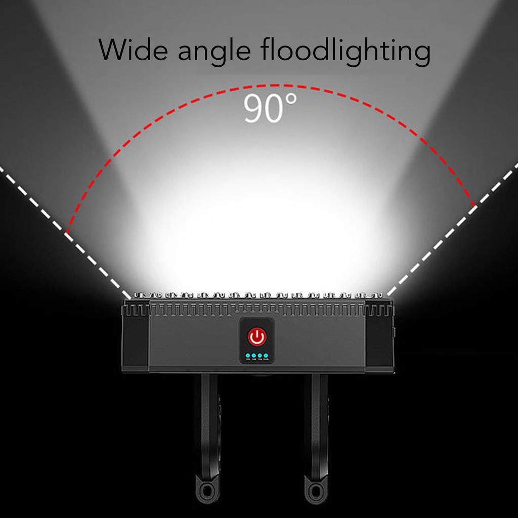 Bike Light 8 LED USB Rechargeable Headlight with Horn 6 Modes Water Proof Super Bright for Mountain Off Road Cycling