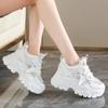 Fashion Breathable Mesh Chunky Sneakers for Women 2025 Spring Fashion White Platform Sports Shoes Woman Comfort Thick Sole Walking Shoes