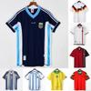 Mens Retro Short Sleeve Football Jerseys Adult Classic National Team Soccer Shirts