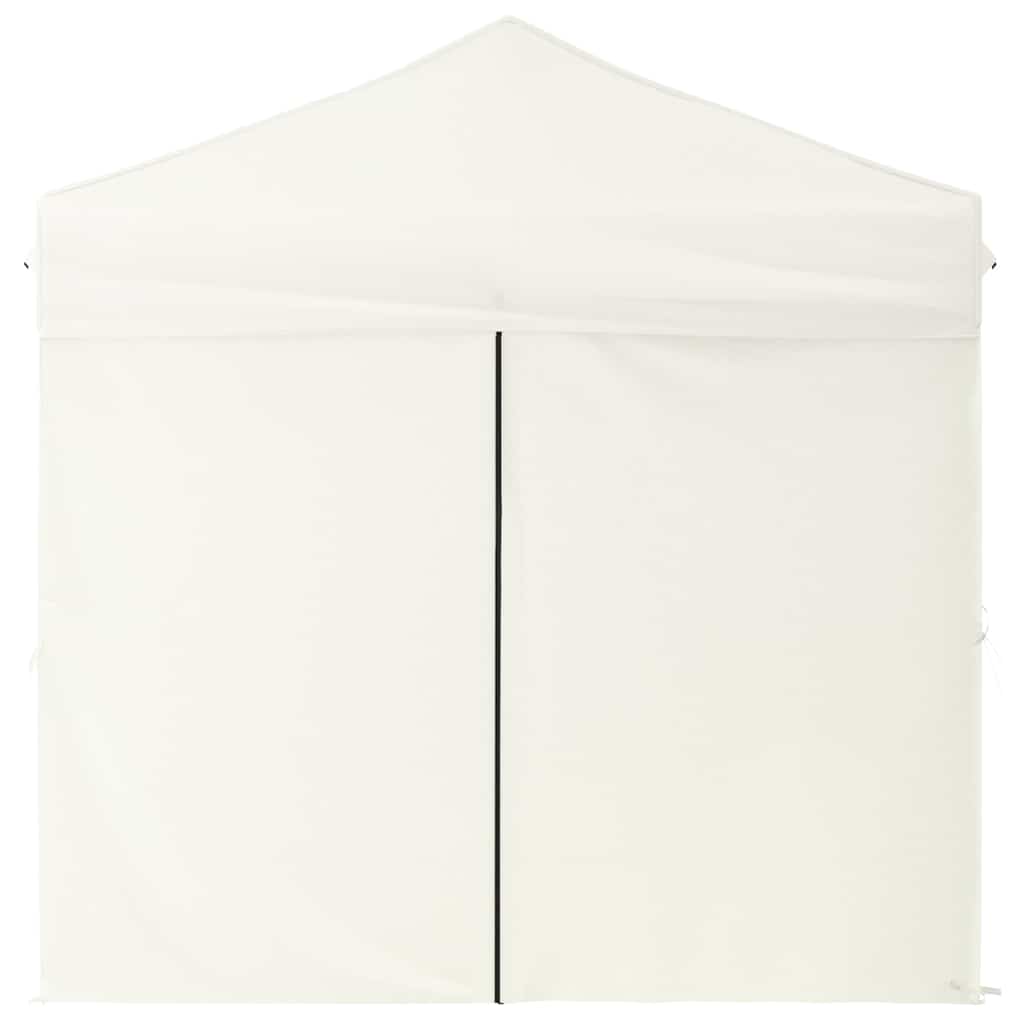vidaXL Partyzelt Faltbar mit Seitenwänden Creme 2x2 m