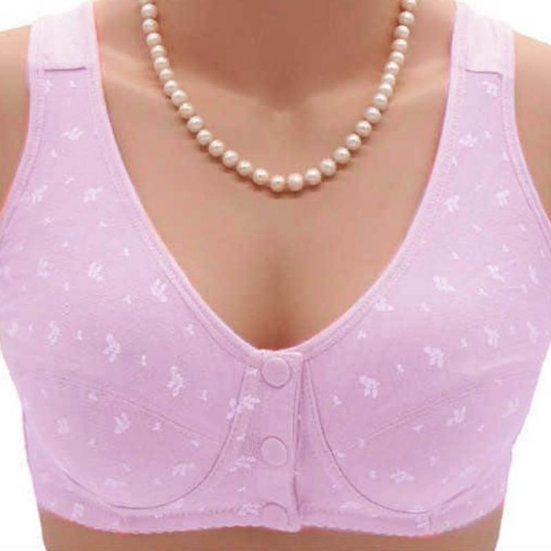 

Большой бюстгальтер с передней застежкой, жилет для женщин среднего и пожилого возраста, хлопковое нижнее белье для пожилых 85B
