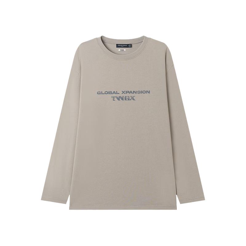 Teenie Weenie Men s Washed Letter Print Long Sleeve T-Shirt L