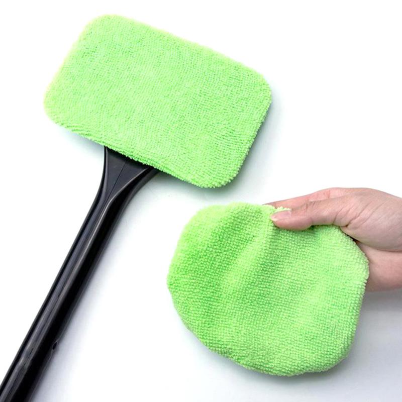 Car Window Cleaner Brush Kit Windshield Cleaning Wash Tool Inside Interior Auto Glass Wiper With Long Handle Car Accessories
