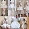 Gothic Lolita Black and Mini Gothic Perfect for Live and Stage Sweet Princess Harajuku Size S [FULINE] Dress, White, Skirt, Sexy, Sleeveless, Cute,