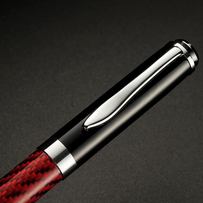 Metal Carbon Fiber Fountain Pen Business Advertising Gift Pen Adult Calligraphy Practice Ink Cartridge Fountain Pen