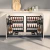 Metal Rack Storage Tools Holders Kitchen Cutlery Organizer Shelf Multifunctional Sliding Rack Creative Rotary Seasoning Door