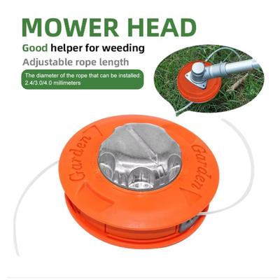 Dual String Trimmer Head Aluminum Alloy Weed Trimmer Head Universal Replacement Trimmer Head for Most Gas Trimmers