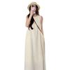 2026 Casual vacation Lazy wind long dress women's summer French Hepburn style back sleeveless vest dress women's clothing