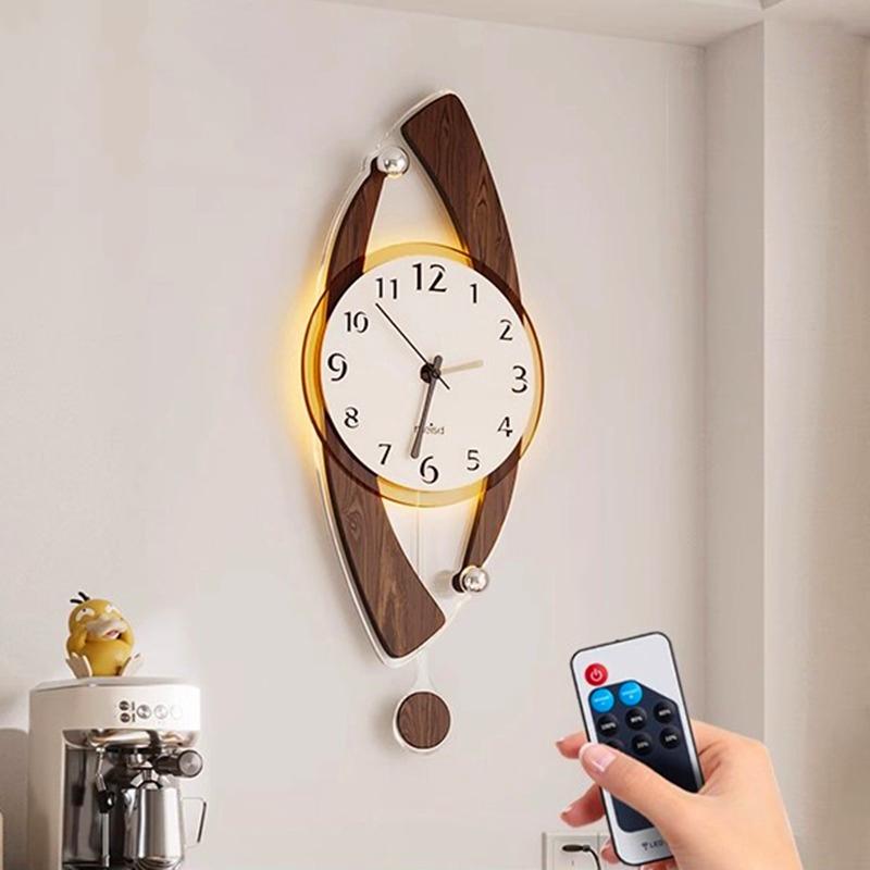 Retro Wall Clocks Nordic Minimalist Acrylic Clocks Elegant Aesthetic Design Clock Household Entrance Hall Luminescent Clock