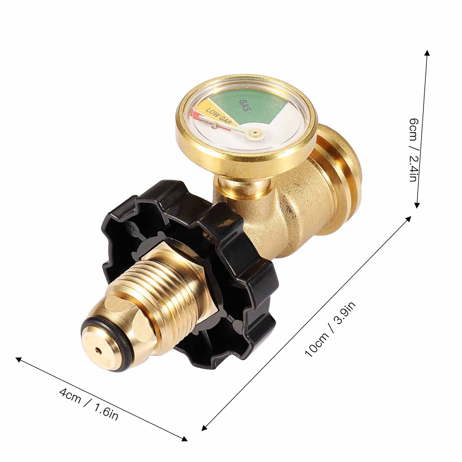 Propane  Gauge Adapter Propane  Converter Detect Leakage Brass Household Convert POL To QCC1  for Camp Stoves