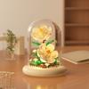 Plastic Plant Bonsai Building Toys with Dust Cover Desktop Ornaments Building Blocks  Birthday Gift