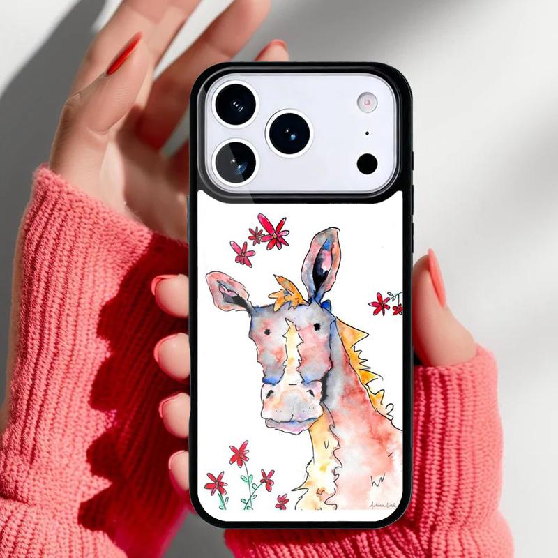 Pferd Pony Bemalte Handyhülle für iPhone 17 16 15 14 13 Pro Max Rückseite für 12 11 Pro Hülle
