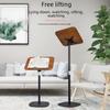 Adjustable Floor-Standing Reading and Music Stand with Book Shelf and Laptop Lift
