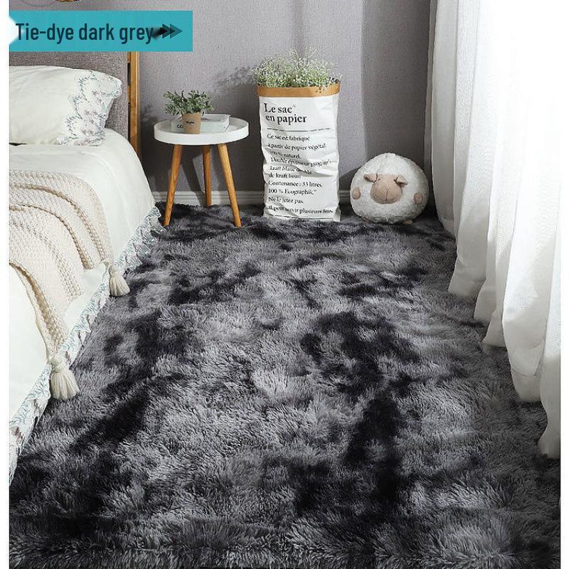 Colorful Tie-Dye Long-Haired Carpet: Bedroom Floor Mat, Doormat, Foot Mat, or Cat Mat Blanket