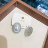 Imitation Pearl Zircon Retro Elegant Irregular Oval Square Hollow Out Earrings for Women Party Autumn Winter Jewelry
