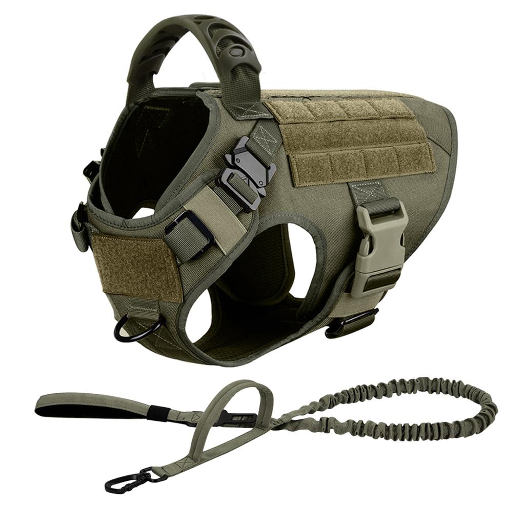 Set mit Geschirr und Leine für große Hunde, Haustier, Deutscher Schäferhund, Malinois, Trainingsweste, Hundegeschirr und Halsband für mittelgroße und große Hunde