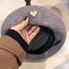Fashion Warm Winter Wool Berets Hat Retro Solid Color French Artist Hat All Matched Elegant Plain Cap for Women