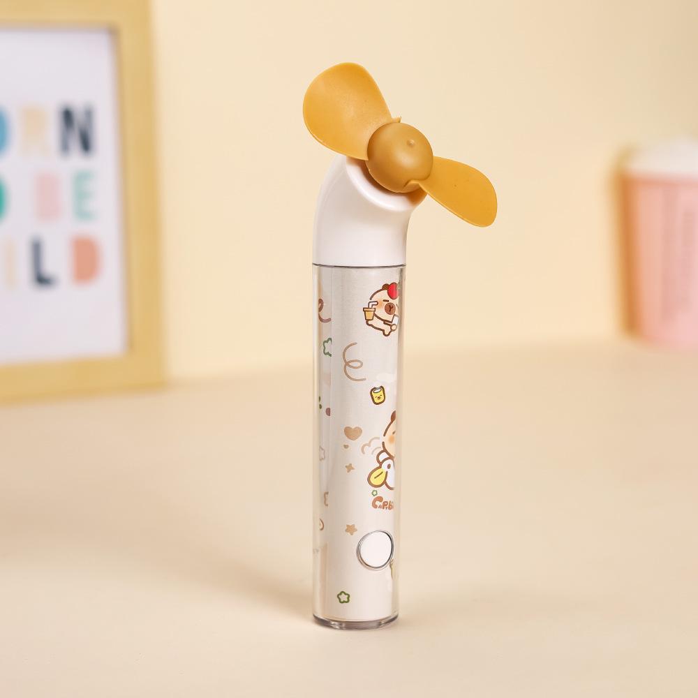 New USB Rechargeable Silent Handheld Cartoon Mini Fan for Kids and Students