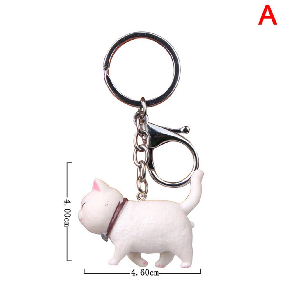 Fashion Cute Cat Pendant Key Rings Chains Car Trinket Bag Charm Keychains For Women Men Creative Keyring Couple Gift Accessories