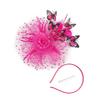 Elegant Feathered Butterfly Bridal Fascinator Hairband With Tulle Design For Wedding Cocktail Parties Formal Occasion