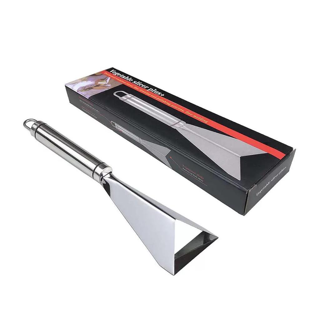 Stainless Steel Triangle Fruit Carving Knife & Apple Pusher