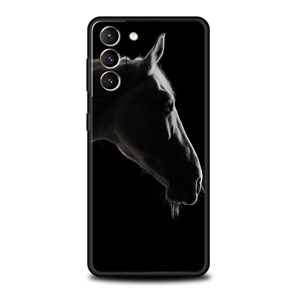 Pouzdro na telefon s divokými zvířaty Běžící kůň pro Samsung Galaxy S24 S23 S22 S20 Ultra S21 FE 5G S10 S9 Plus S10E Měkký silikonový kryt