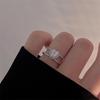 Koreanischer Stil S925 Sterling Silber Zirkon Herz Doppelring: Luxus, High-End-Design für Damen