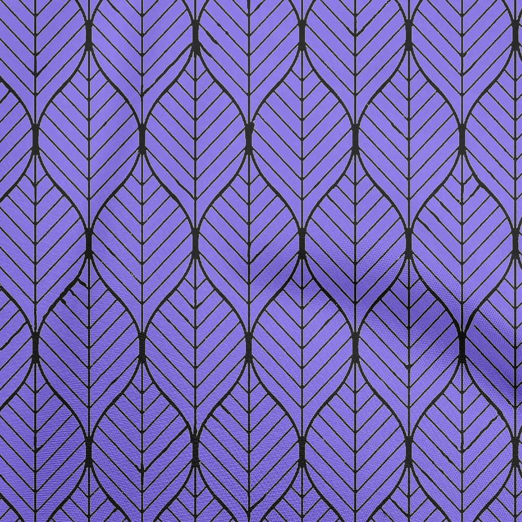 oneOone Cotton Flex Medium Blue Fabric Geometric Ogee Sewing Fabric By The Yard Printed Diy Clothing Sewing Supplies 40 Inch