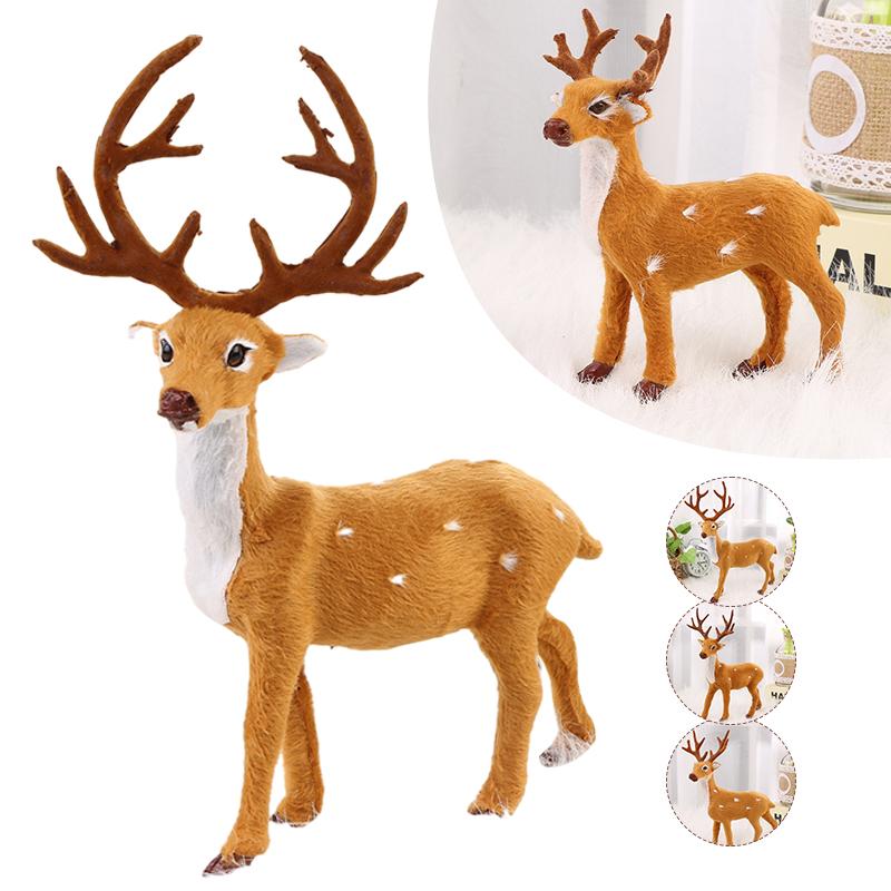 30/35/40cm Simulering Plysch Ren Julren Jul Älg Dekorationer Prydnad För Hem Nyår Skrivbordsdekor