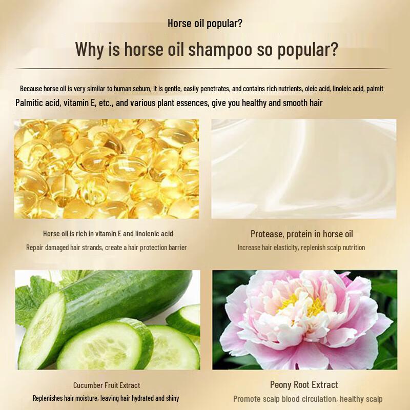 Dieyin Horse Oil Shampoo & Conditioner Set