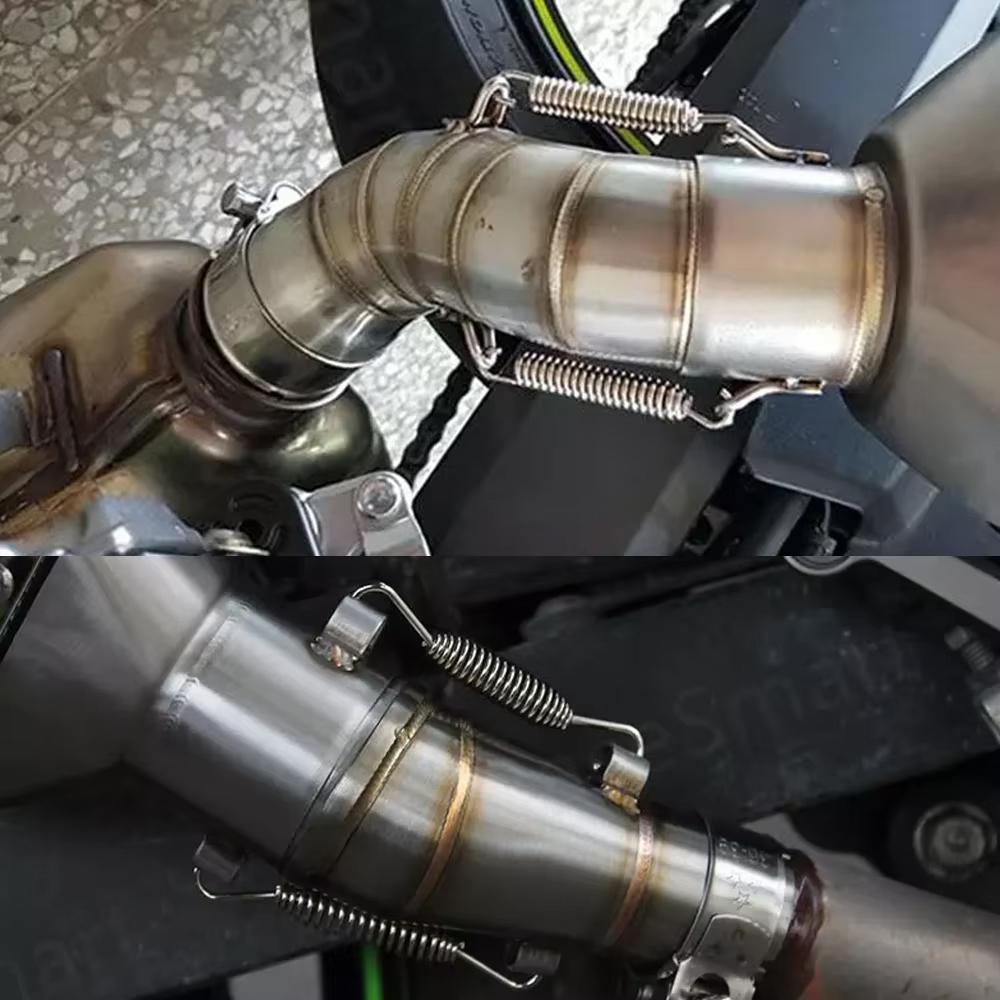 2pcs 55mm 60mm 65mm 75mm 80mm 85mm 90mm 95mm Motorcycle Stainless Steel Exhaust Pipe Spring Hooks Rotatable Expansion Springs