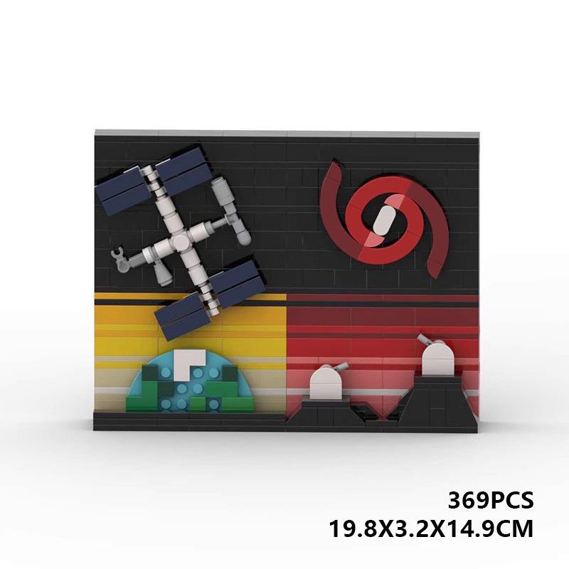 Building Block Compatible 151357 Lutadel Flying Diy Assembled Building Block Sci-Fi Wall