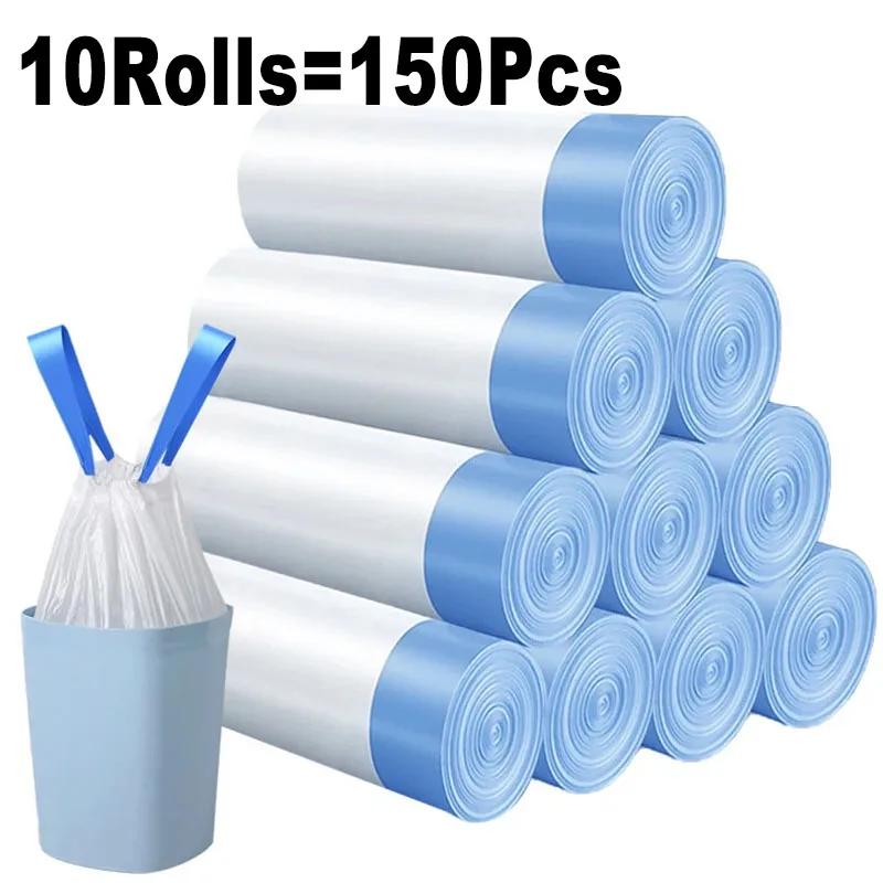 Drawstring Garbage Bag Household Portable Kitchen Thickened Large Student Dormitory Automatic Closing Lat Thick Plastic Bag