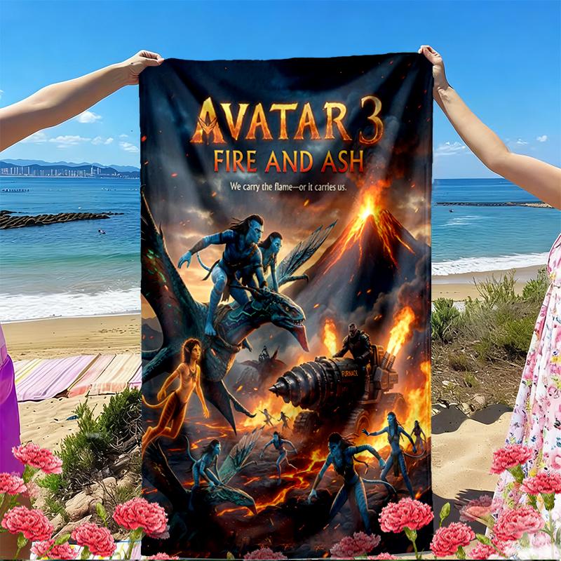 Avatar Print Beach Towel, Versatile Lightweight Absorbent Beach Towel for Pool Surf Yoga Bathroom, Perfect Birthday Holiday Gift