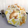 Lively Chip & Dale Automatic Opening and Closing Cartoon Umbrella - Lightweight 3-Fold Design, Suitable for Fans, Travel, Daily Use - Offici