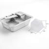 Stainless Steel Ice Cube Tray with Lever Handle Large Cubes Mold Whiskey Cocktail Ice Maker Vintage Inspired Kitchen Bar Essential