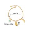 Atoztide Shell Starfish Conch Cherry Charm Bracelet for Women Girls Stainless Steel Gold Color Bead Chain Bracelet Jewelry Gift